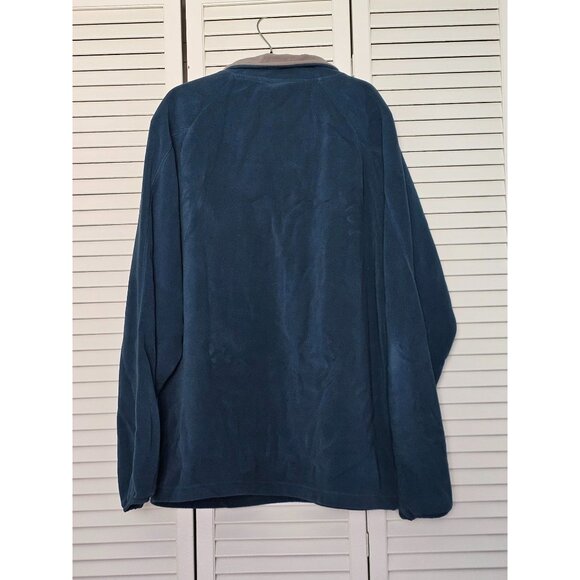 Polar Edge Men's Large Quarter-Zip Fleece Pullover Blue & Gray - Picture 4 of 7